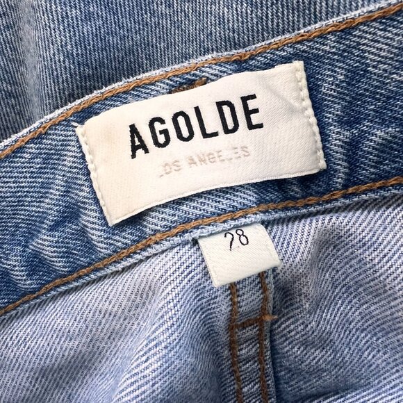 AGOLDE Dame High Rise Wide Leg Jeans Size 28 - Picture 6 of 9